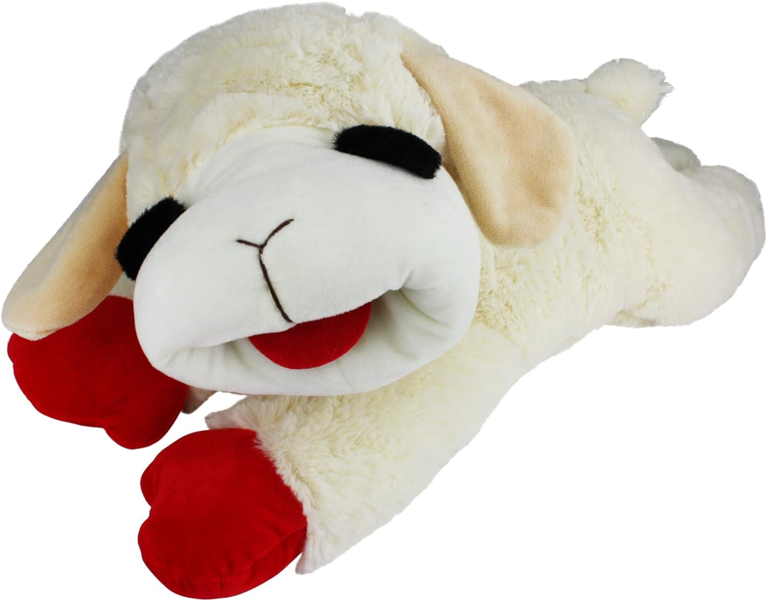 Multipet CLASSIC MEDIA 6-Inch Lamb Chop Dog Toy - Pack of 3, Cotton Blend, Fun Plush Chew Toy for Dogs