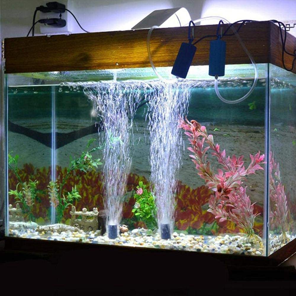 Aquarium Usb Air Pump Ultra Quiet Nano Air Pump For Fish Tank With Hanging Buckle And Check Valve (Blue)