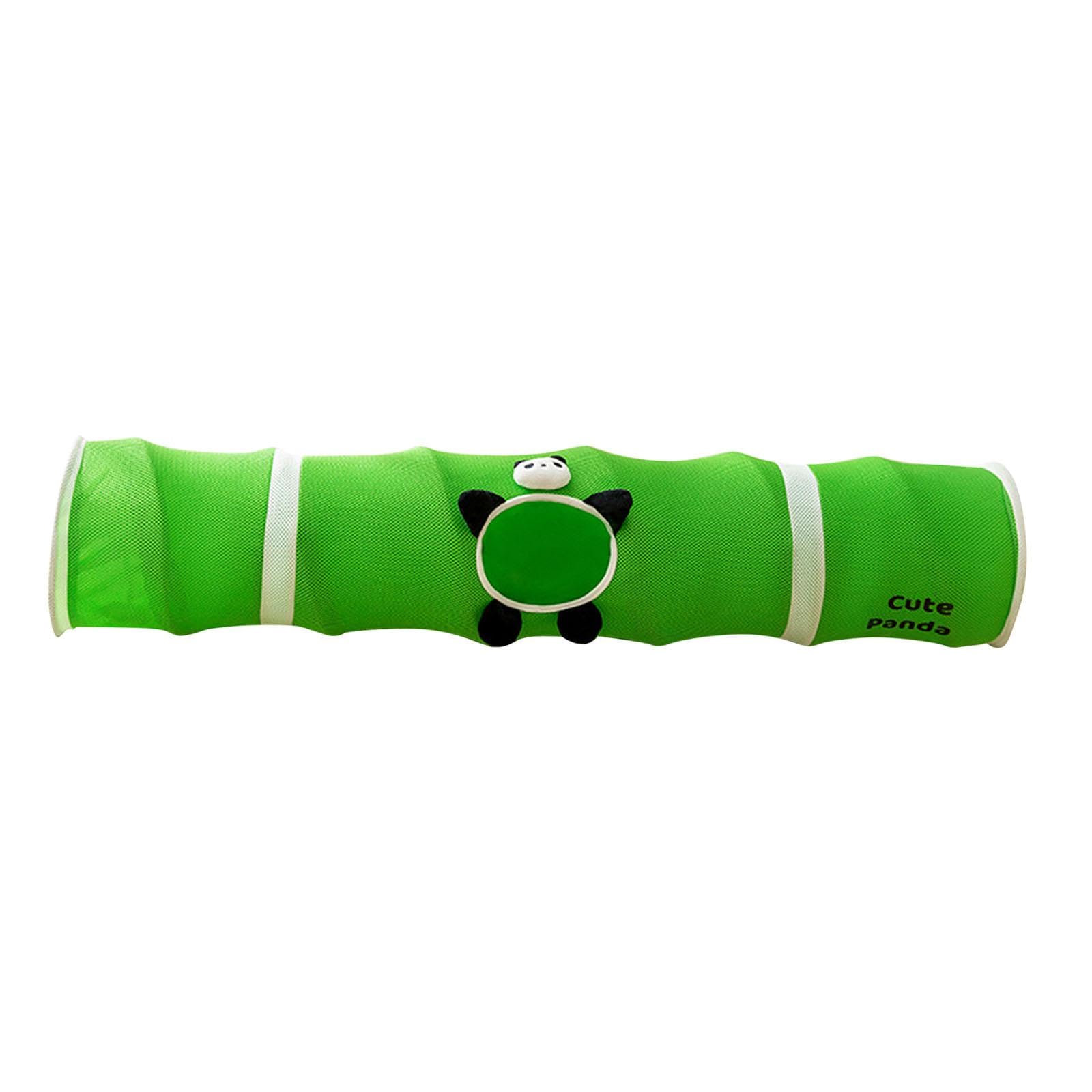 Ilsmysutra Folding Cat Tunnel Cat Activity Center Rabbit Tunnel For Bunny Kitten Rabbit Green S | Cat Supplies | Toys