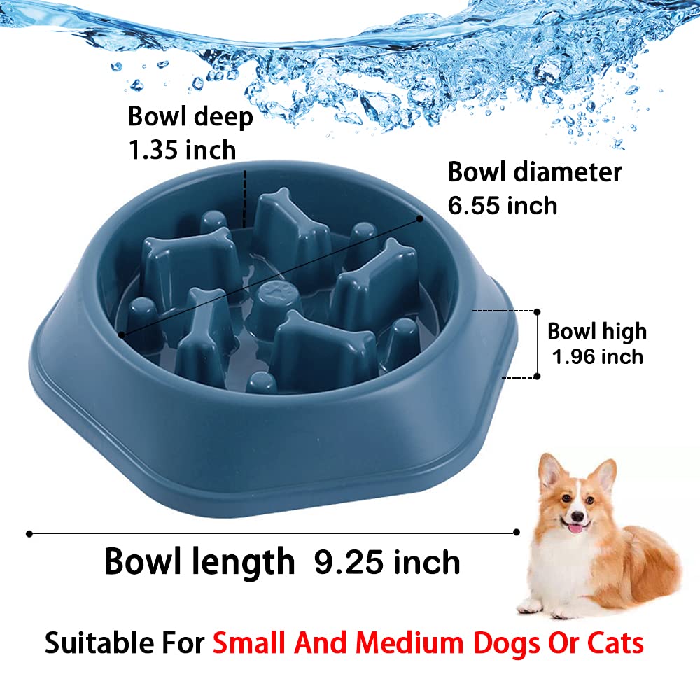 CAISHOW Slow Feeder Dog Bowl Anti Gulping Healthy Eating Interactive Bloat Stop Fun Alternative Non Slip Dog Slow Food Feeding P