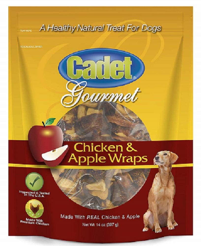 Cadet C07209 14 oz Apple & Chicken Wrap Dog Treats  Quantity 66
