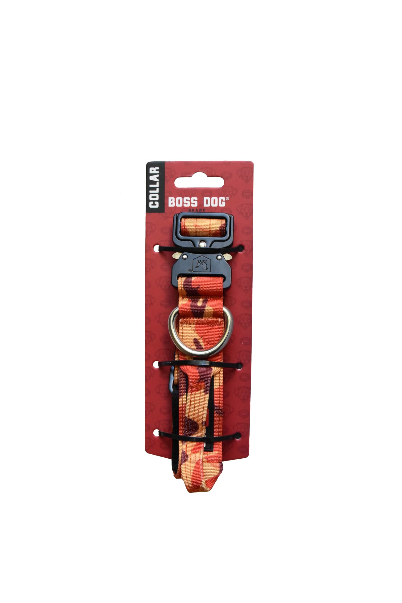 Boss Dog Tactical Collar, Orange Camo, Small