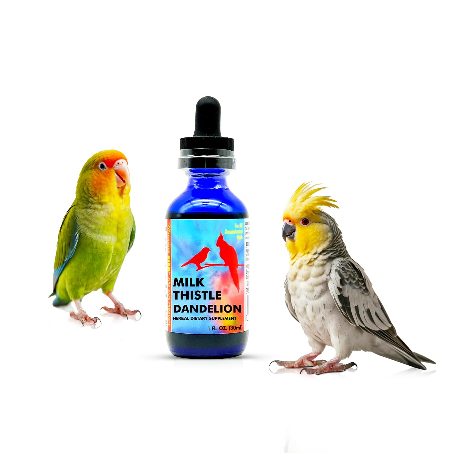 Morning Bird Milk Thistle & Dandelion Extract - Organic Bird Supplement for Optimal Health - Support Liver Heath & Promotes Deto