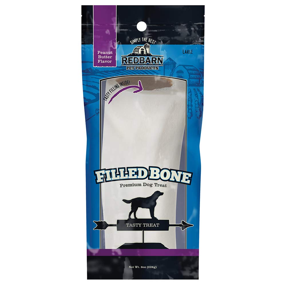 Redbarn Large Filled Bone-Peanut Butter Header Card