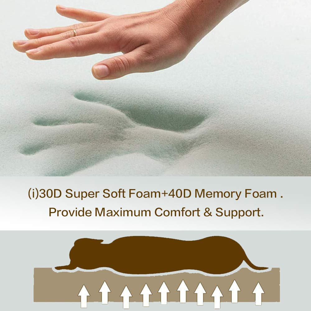 Laifug Orthopedic Memory Foam Extra Large Dog Bed Pillow(50'X36'X10', Chocolate) Durable Water Proof Liner & Removable Washable Cover & Smart Design