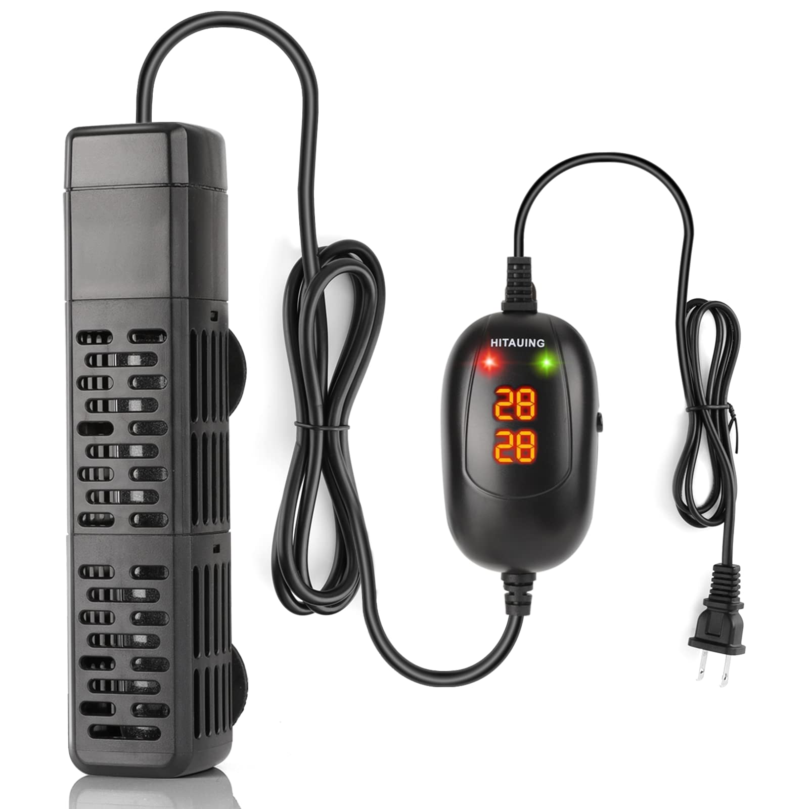 HiTauing Aquarium Heater, 50W/100W/200W/300W/500W Submersible Fish Tank Heater with OverTemperature Protection and Automatic Po