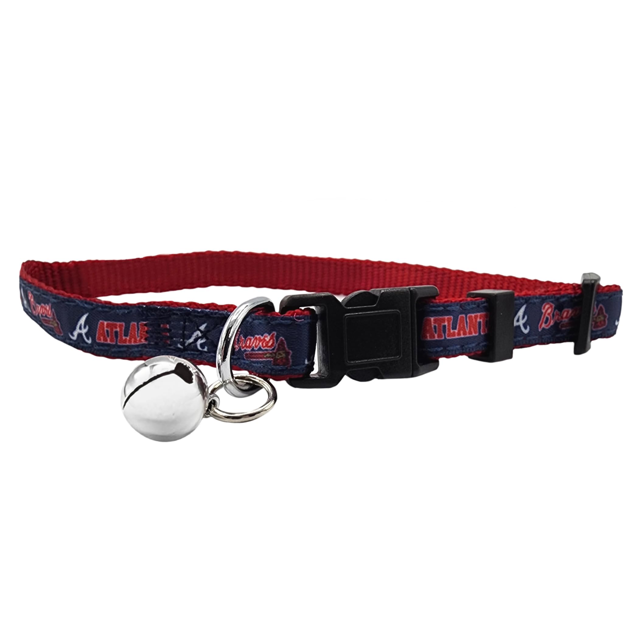 Mlb Cat Collar Atlanta Braves Satin Cat Collar Baseball Team Collar For Dogs & Cats. A Shiny & Colorful Cat Collar With Ringing 