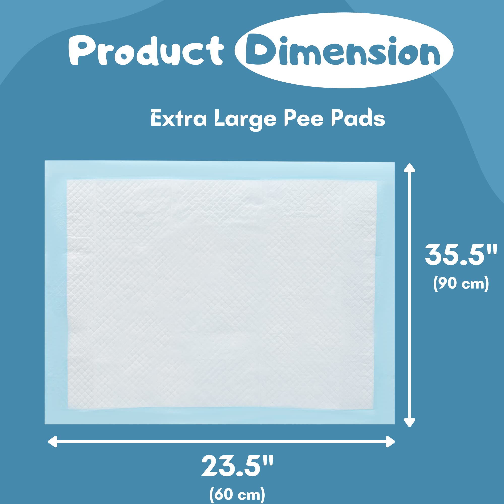 CALPALMY (50-Pack) Pet Training Pee Pads Extra Large 24''x36'', Ultra Absorbent Pee Pads for Dog and Puppy, Leak-Proof Moisture