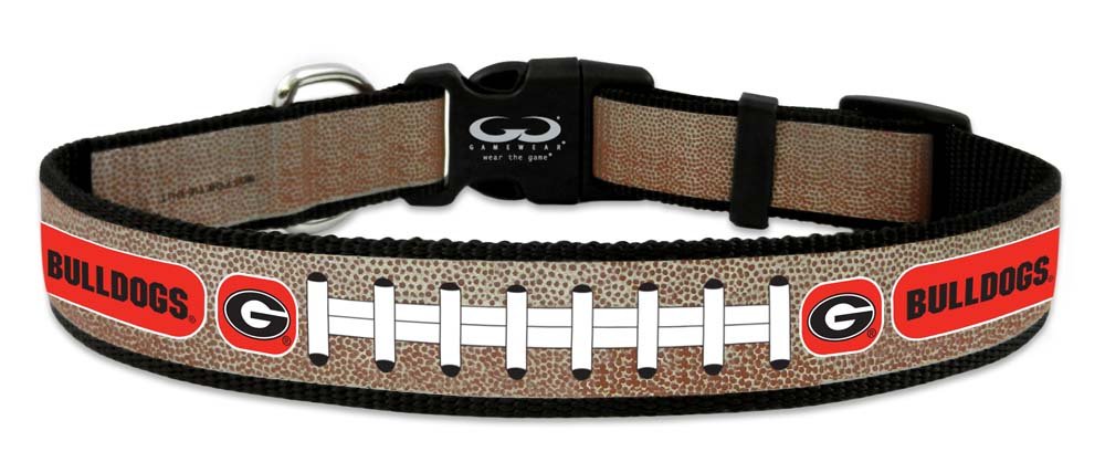 NCAA Georgia Bulldogs Reflective Football Collar, Large