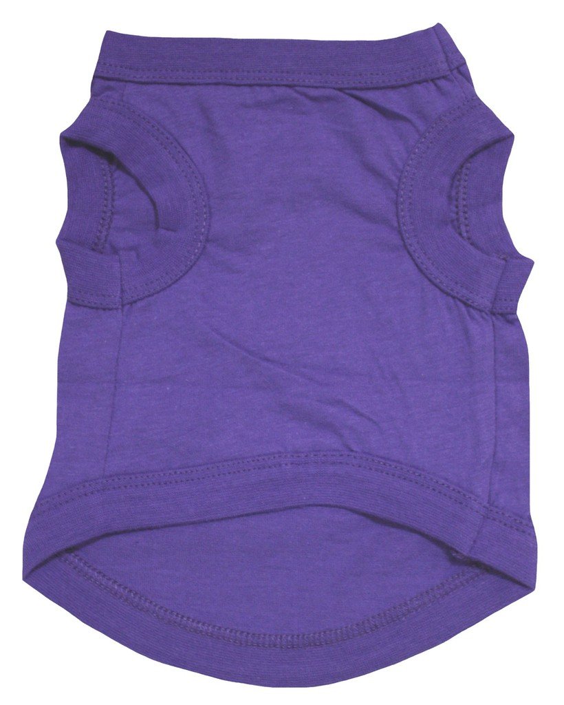 Petitebella Plain Single Color Puppy Dog Shirt (Purple, Xx-Large)