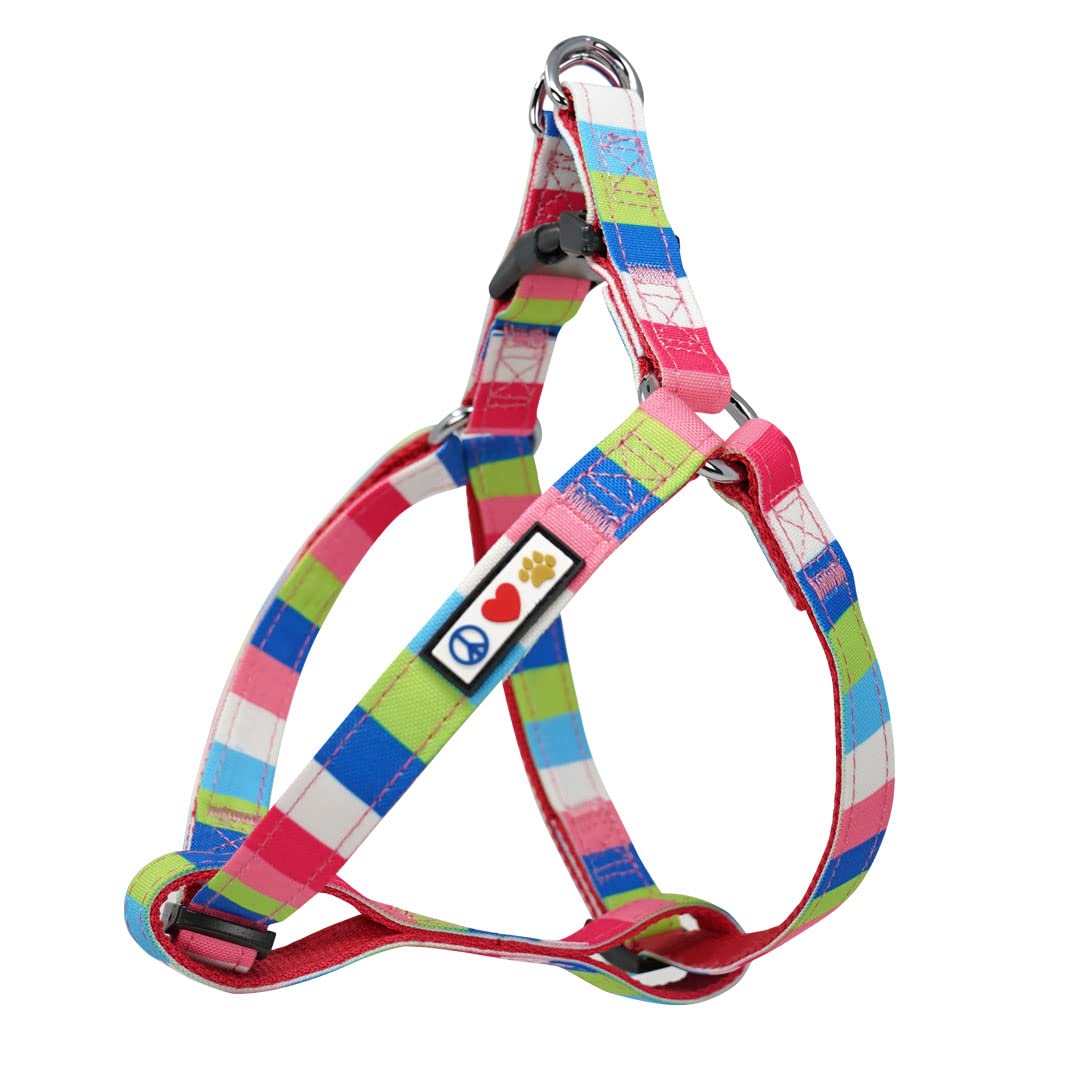Pawtitas Pet Adjustable Solid Color Step In Puppy/Dog Harness 6 Feet Matching Collar And Harness Sold Separately Extra Small Pin