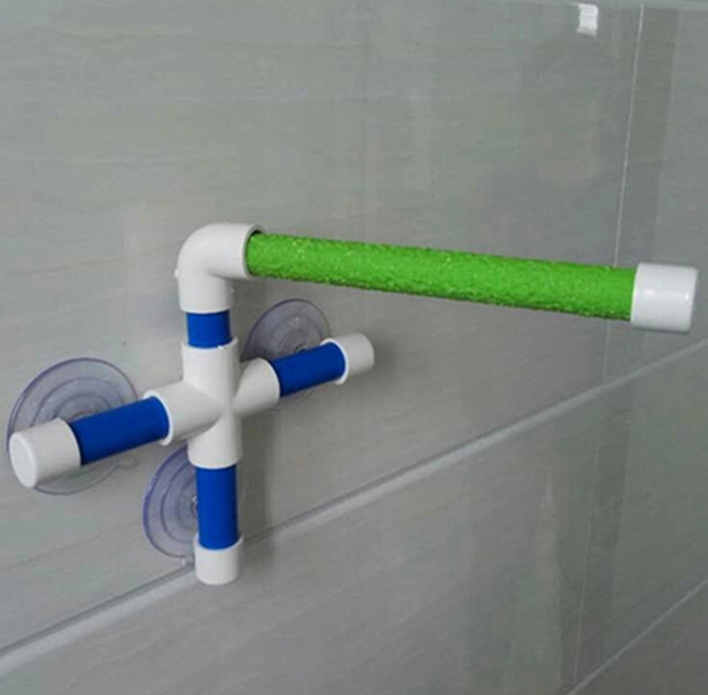 Keersi Suction Cup Shower Perch Window Wall Stand For Bird Parrot Parakeet Cockatiel Conure African Greys Amazon Cockatoo Budgie