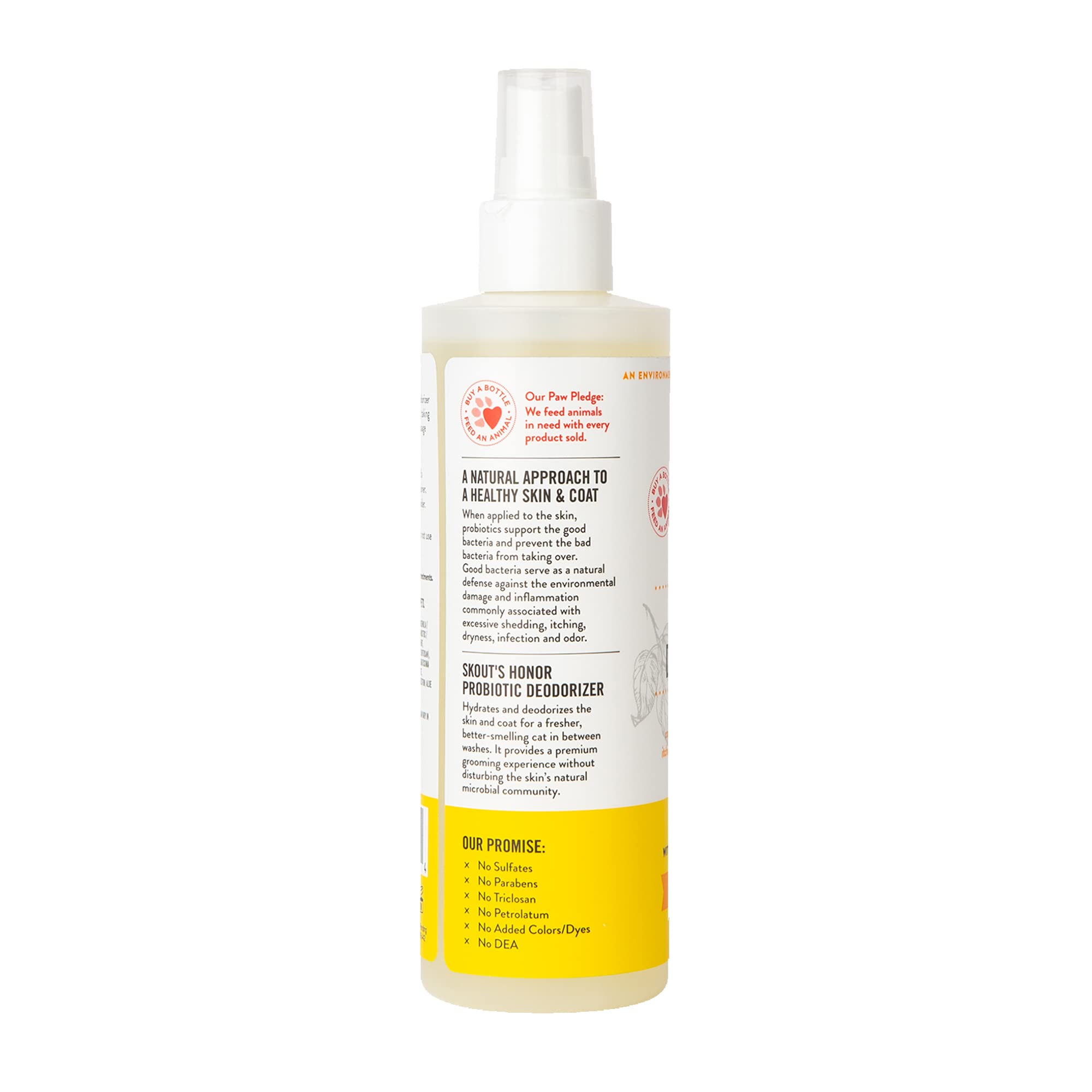 Skout'S Honor Cat Deodorizer Spray- Hydrating Daily-Use With Avocado Oil & Omega-3S, Paraben & Sulfate-Free, 97% Natural, 8Oz, H