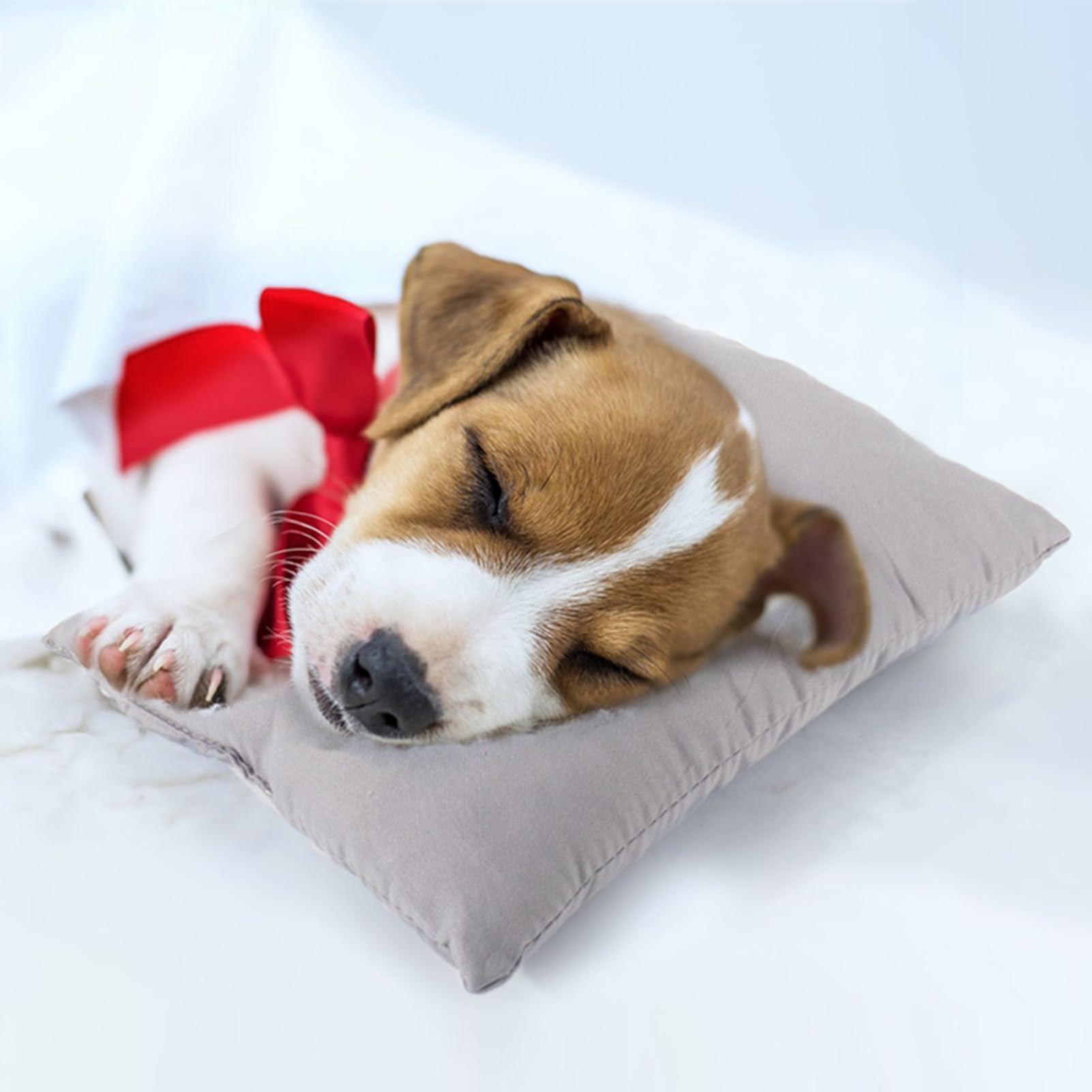 BSRESIN Dog Pillow, Dog Calming Pillow, Soft Neck Pillow for Dog Anxiety Relief/Nap Time, Small Dog Pillows for Head/Neck (Gray)