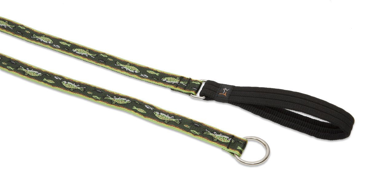 LupinePet Originals 1'' Brook Trout 6-foot Slip Lead/Leash for Medium and Larger Dogs