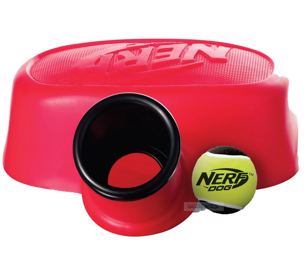 Nerf Dog Toys Tennis Ball Stomper, Medium, Red/Blue (Colors May Vary)