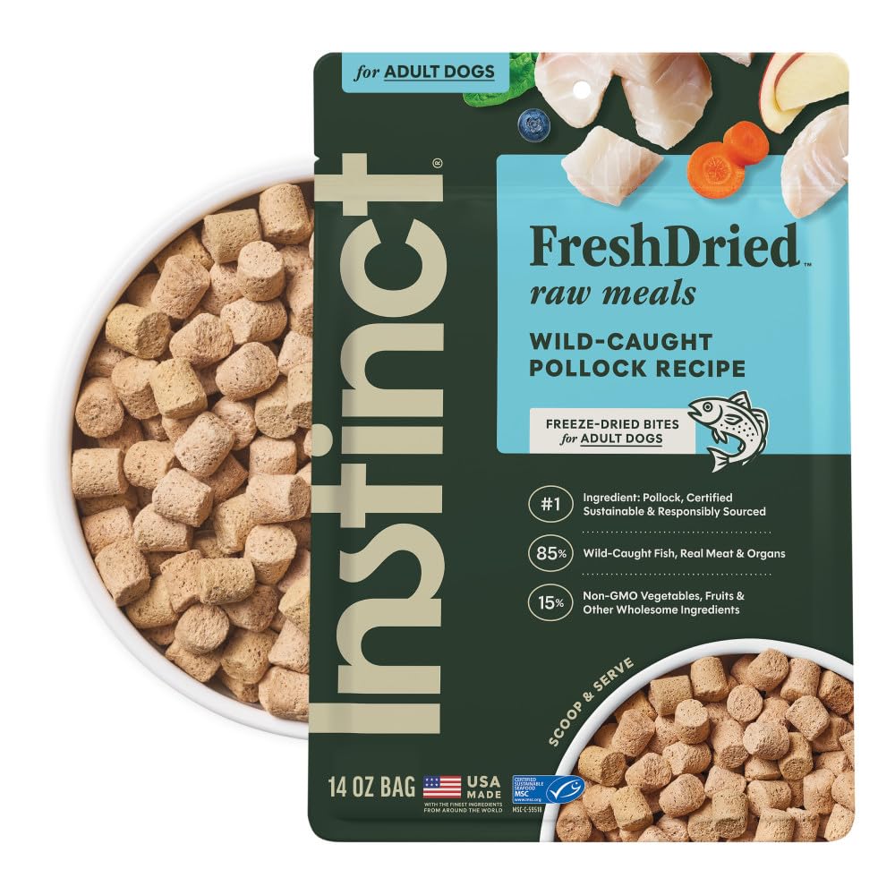 Instinct Raw Meals Freeze-Dried Pollock Dog Food, 14 oz. Bag