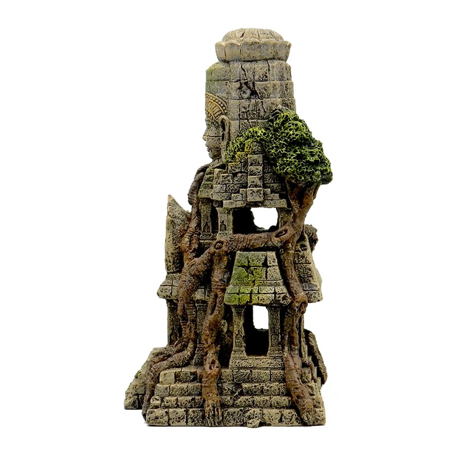 Blue Ribbon EE-5657 Cambodian Temple Ruins Exotic Environments Aquarium Ornament, Brown