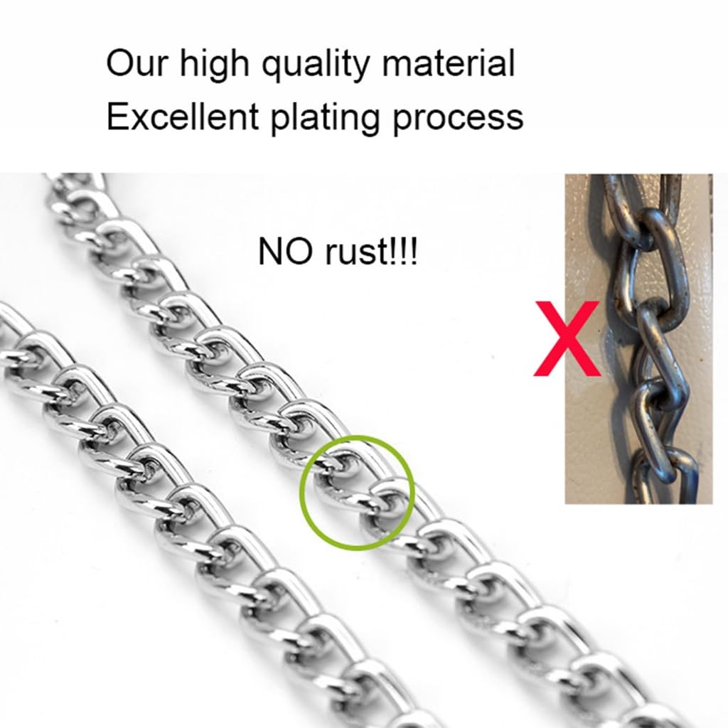Chocker Chain Collar For Dogs, Metal Slip Link Training Heavy Duty Dog Collar Martingale Puppy Collars For Xxs Xs Small Medium L