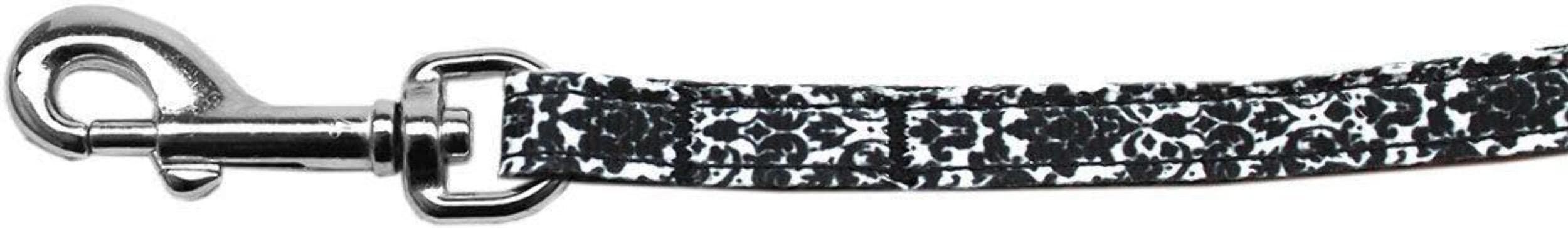 Pet Dog & Cat Nylon Collar or Leash, "Fancy Black and White" 5/8" w x 4 ft. leash