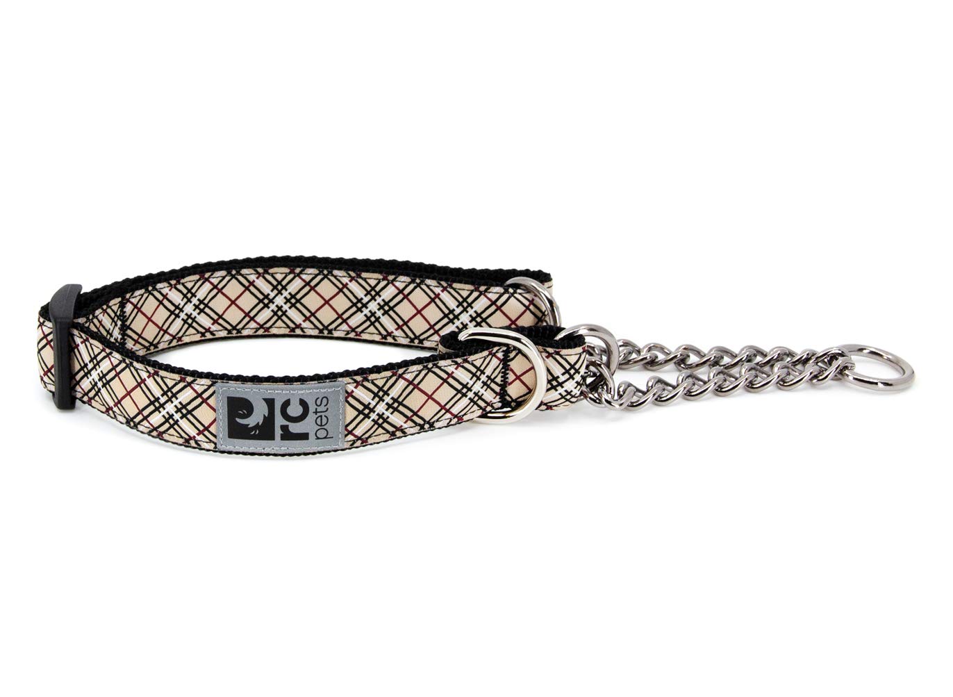 Rc Pets 1' Martingale Training Collar, Medium, Tan Tartan
