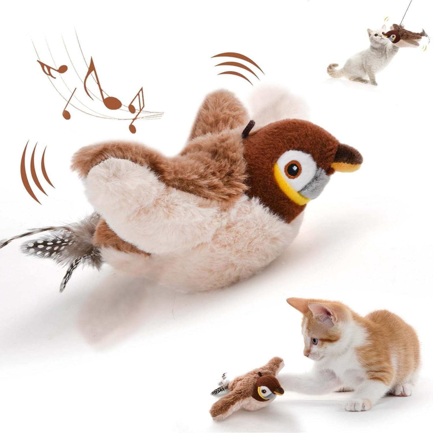 Vibehub Catnip Cat Toy Plush Bird Interactive Kicker Toy, Soft Stuffed Hunting And Chew Toy For Indoor Cats And Kittens, Engagin