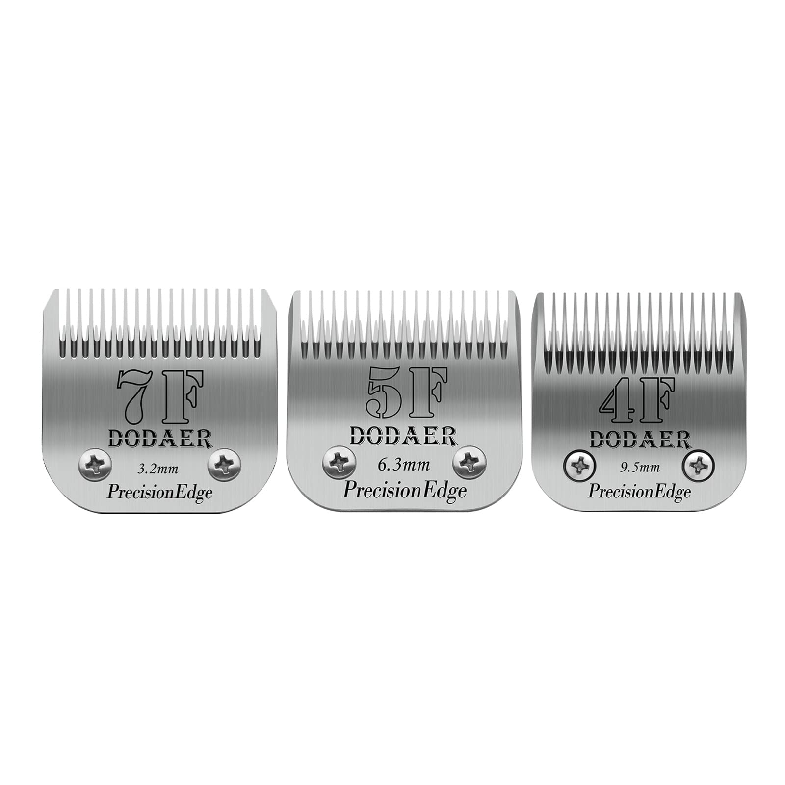 Size 7F/5F/4F Detachable Pet Dog Grooming Blades Of Stainless Steel,Compatible With Andis,Oster A5,Wahl Km10 Series,3 Count