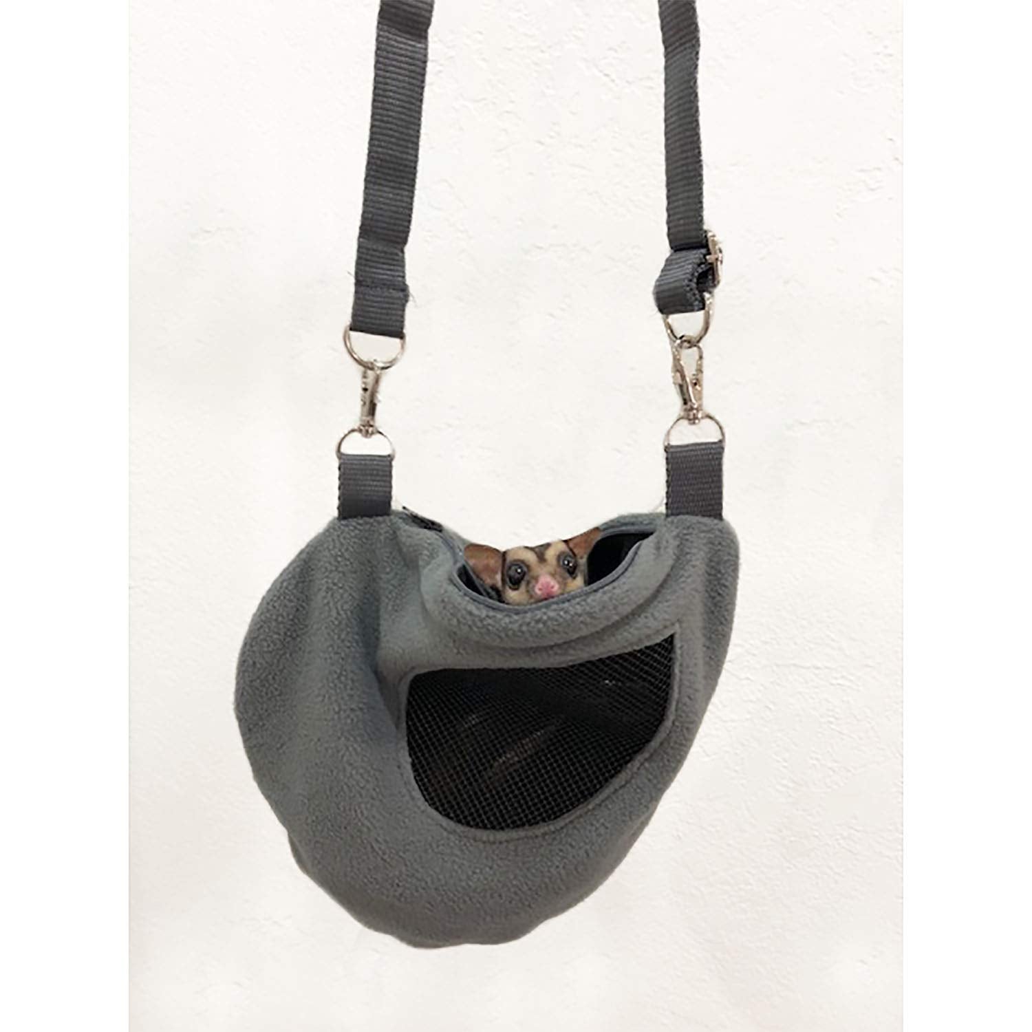 Teardrop Carry Pouch (Blue) - Small Animal Fleece Bonding Pouch - For Sugar Gliders, Hamsters, Gerbils, Mice, Degus & Other Smal