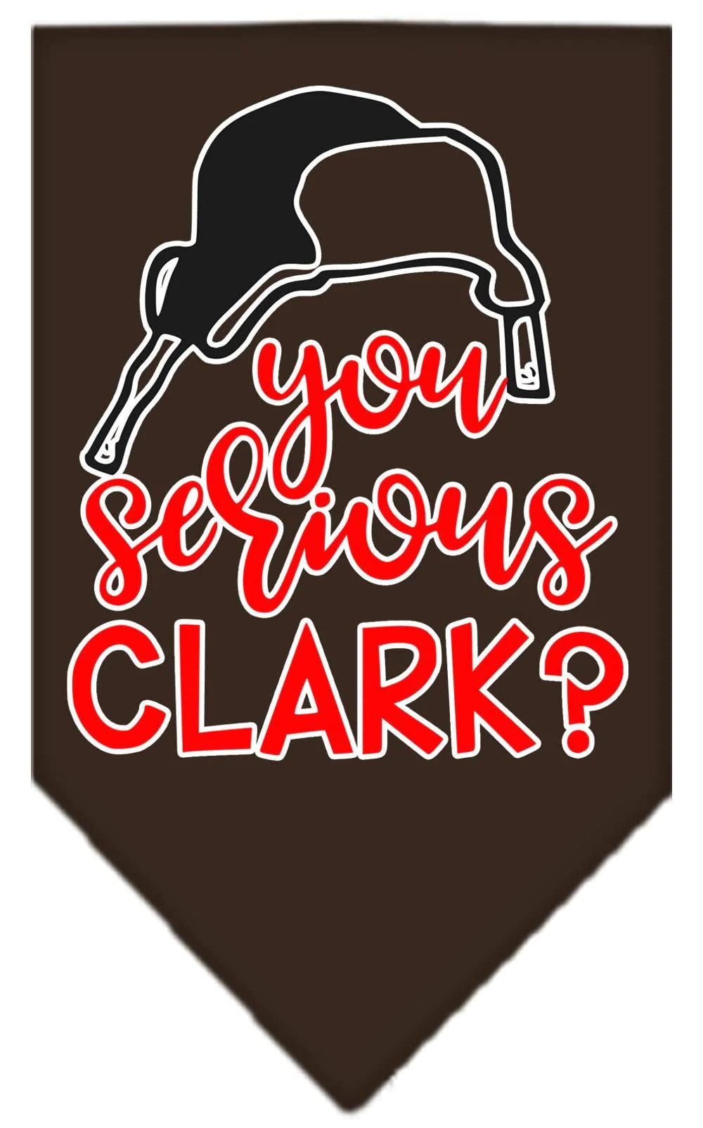 Christmas Pet and Dog Bandana Screen Printed, "You Serious Clark?" Lime Green Large
