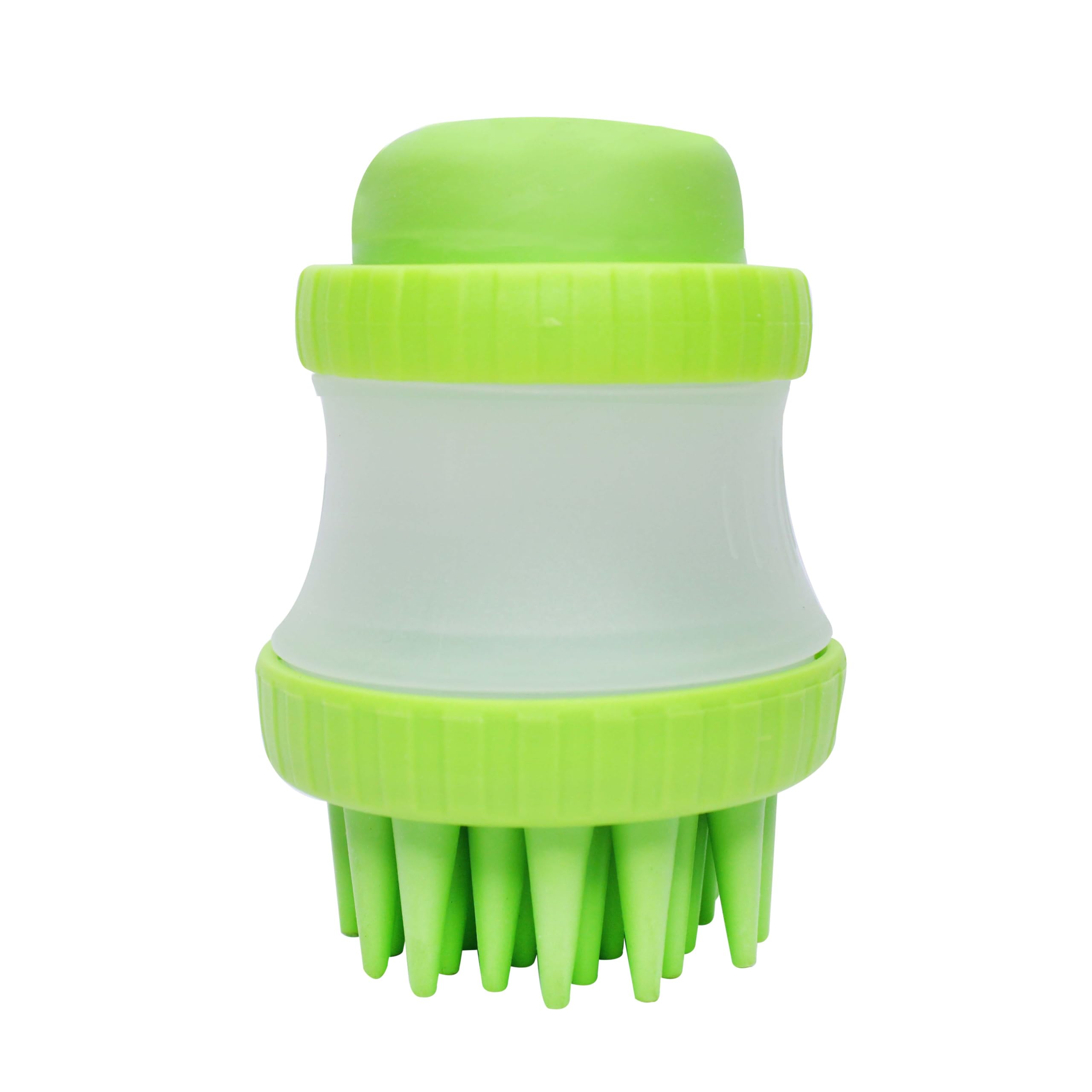 Kabello Shampoo Bath Brush With Silicone Bristles Groomers For Dog, Cats, Rabbit, Scrubber Shampoo Dispenser For Pet Massage Bru