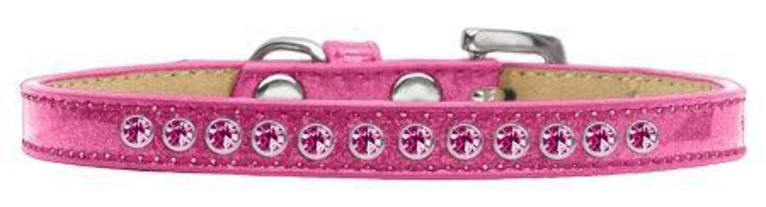 Dog, Puppy & Pet Ice Cream Collar, Bright Pink Crystal Rimsets Blue 16