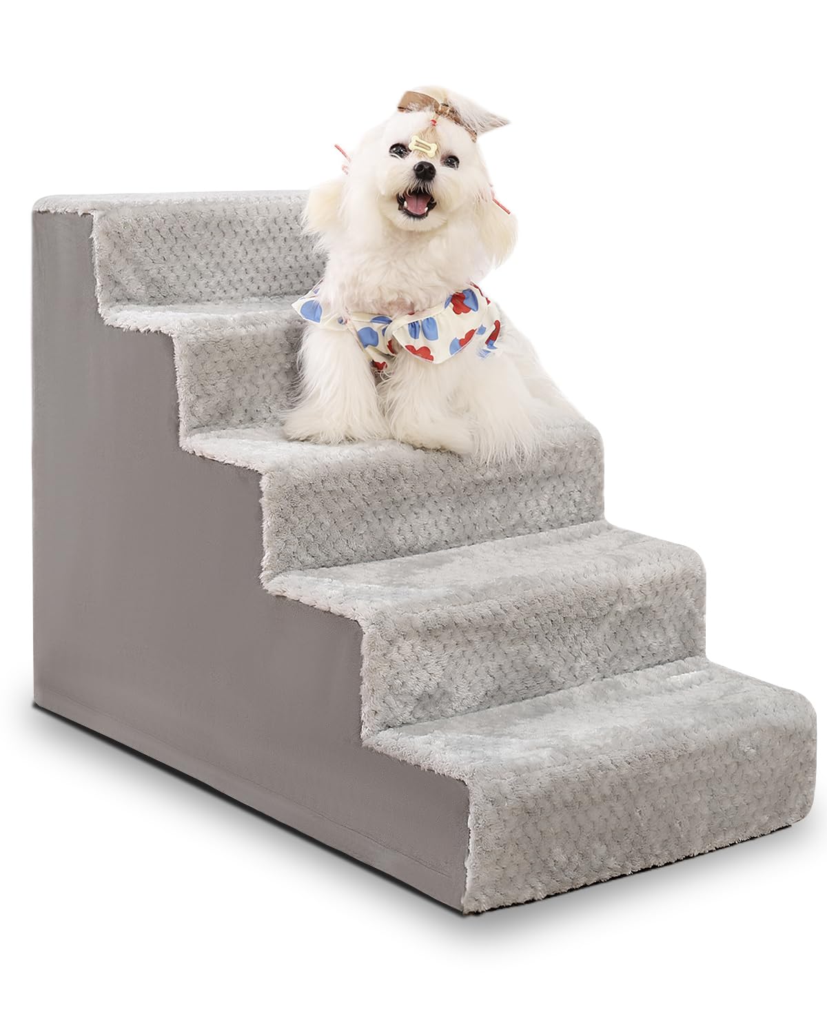 Dog Stairs For Small Dogs,22'' H,5-Step Dog Steps For High Bed Couch And Sofa,Pet Stairs For Dogs And Cats Climbing With Non-Sli
