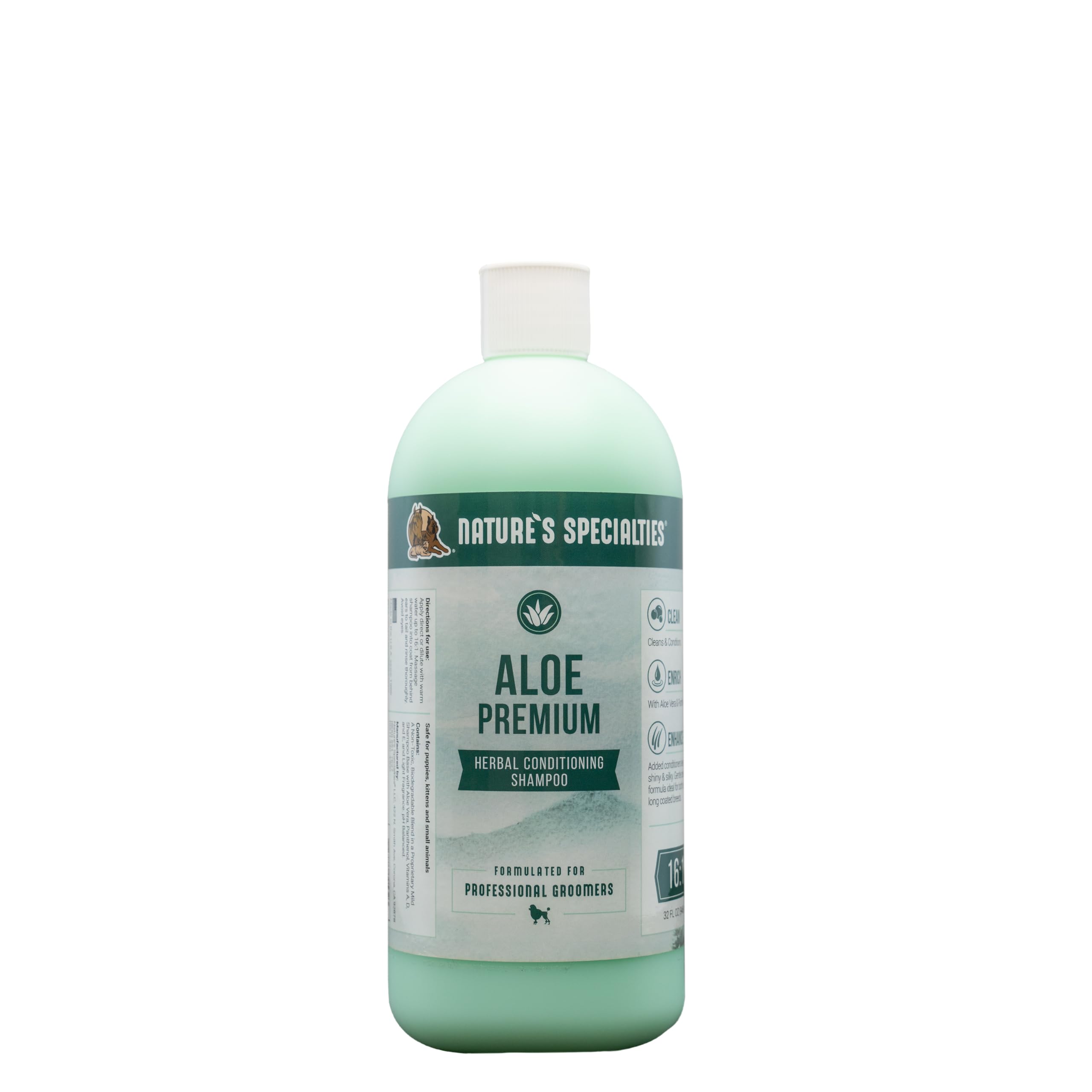 Nature's Specialties Aloe Premium Ultra Concentrated Dog Shampoo Conditioner for Pets, Makes up to 4 Gallons, Natural Choice for