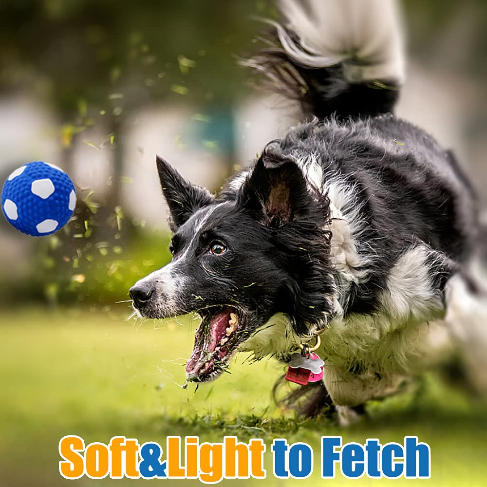 Wieppo Soft Squeaky Dog Ball 2.56”, Latex Squeaky Dog Toys For Medium Dogs And Small Dogs To Fetch, Chase 3Pcs (2.56Inch, For Medium Breeds)