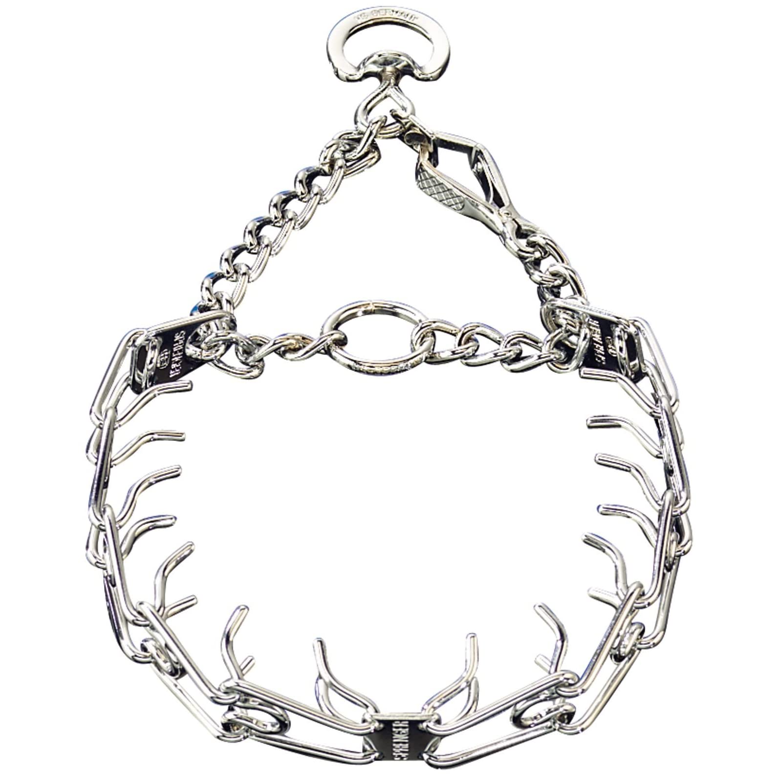 Herm Sprenger Chrome Plated Steel Prong Collar for Dogs, Small 2.25mm, 16-Inch, Quick Release, Silver