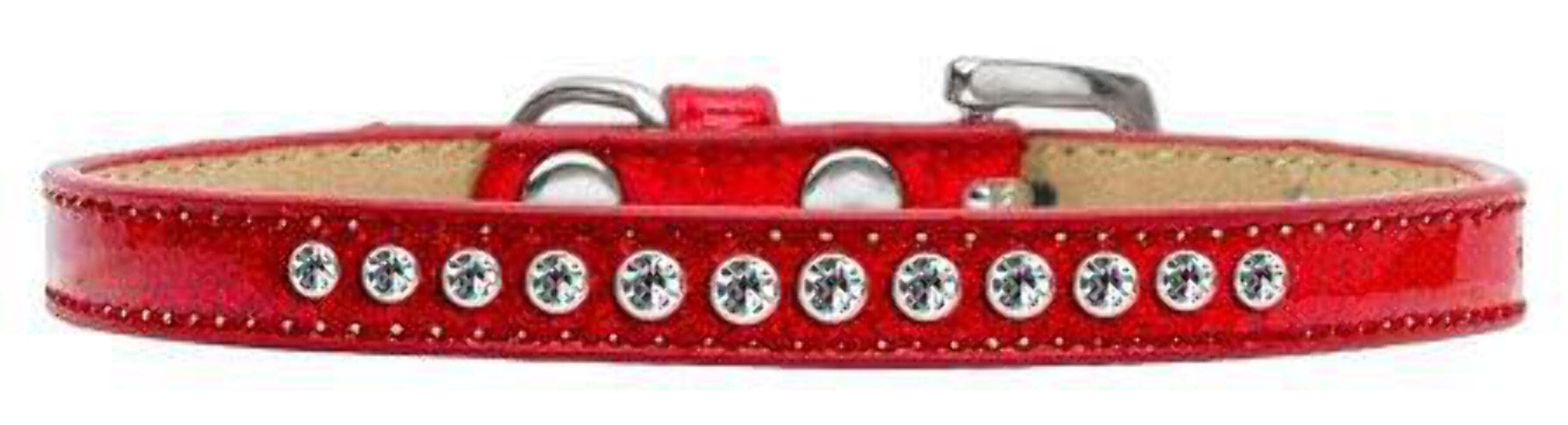 Dog, Puppy & Pet Ice Cream Collar, Clear Crystal Rimsets Red 12