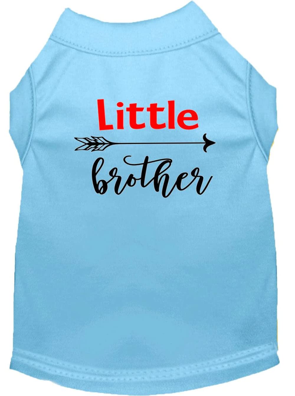 Pet Dog & Cat Shirt Screen Printed, "Little Brother" Aqua XL (14-20 lbs.)
