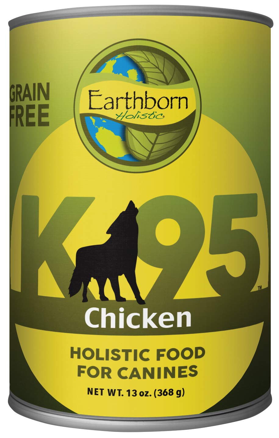 Earthborn Holistic K95 Chicken Recipe Grain-Free Canned Moist Dog Food 13 oz Can