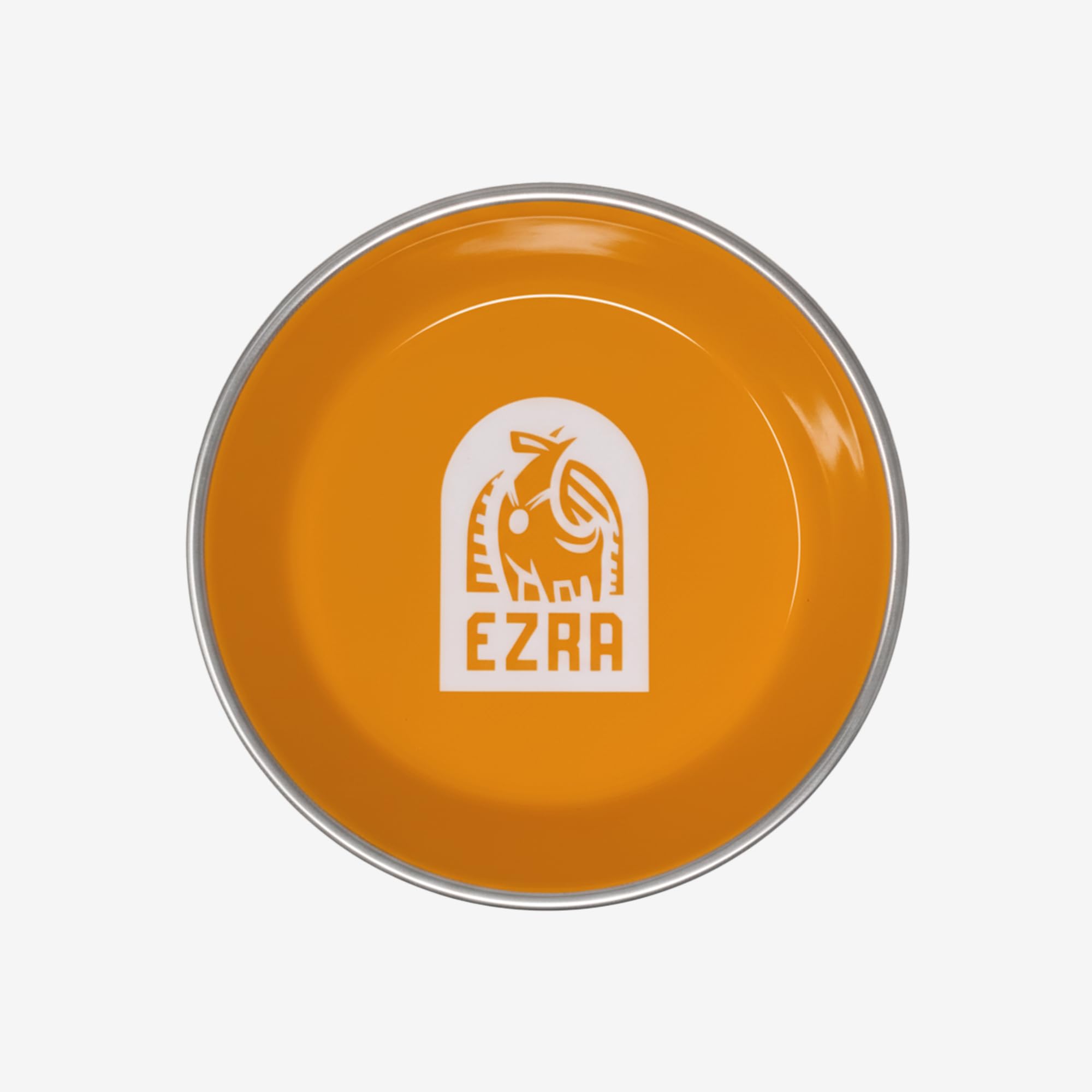 Ezra Anti Skid Stainless Steel Dog Bowl With Rubber Grip, Orange | Durable, NonSlip & Easy To Clean Feeding Bowl  Large