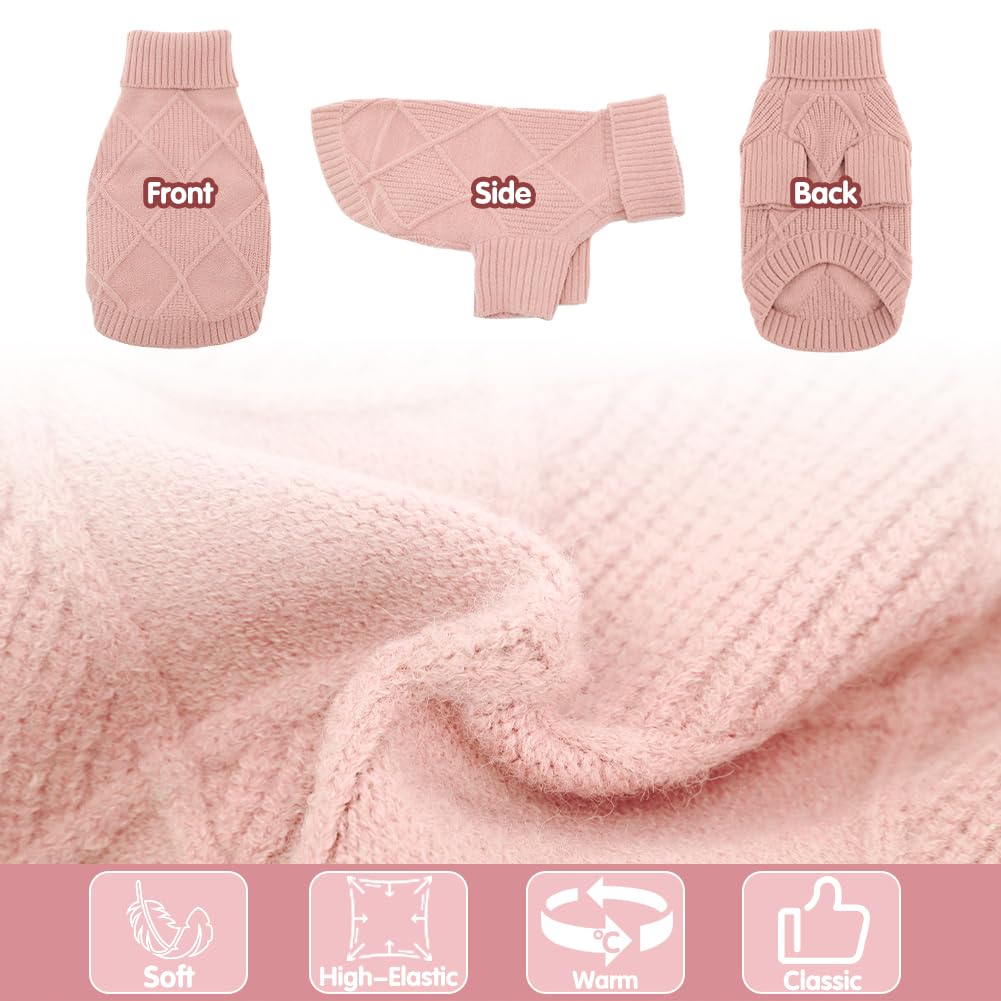 Emust Dog Sweaters For Small Dogs, Cozy Sweaters For Cats With Diamond Pattern, Stretchable Small Dog Sweater For Chihuahuas, Yo