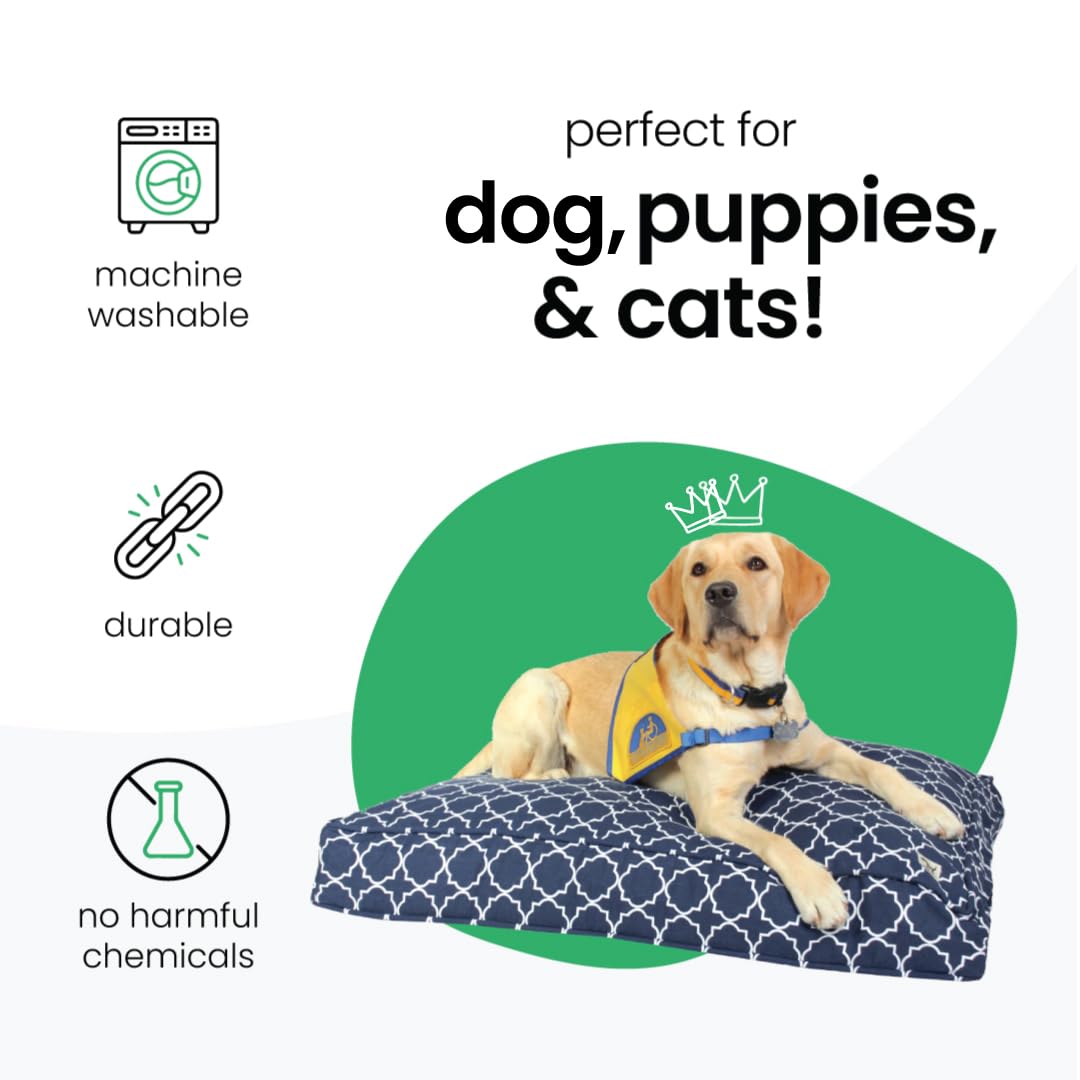 Molly Mutt Medium To Large Dog Bed Cover- Romeo & Juliet Print - Measures 27”X36”X5’’ - 100% Cotton - Durable - Breathable - Sustainable - Machine Washable Dog Bed Cover