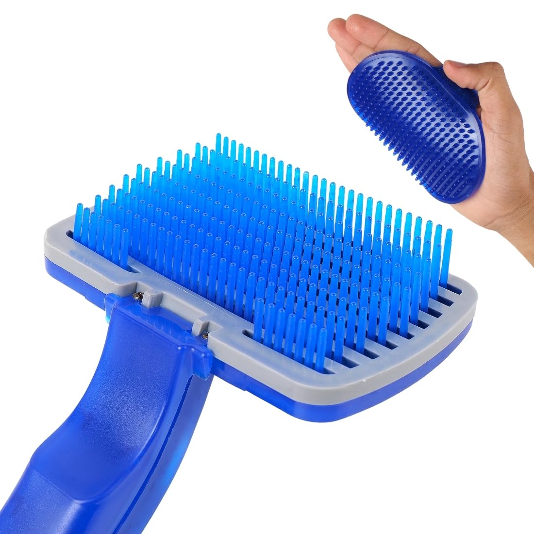 Regiis Dog Grooming Brush, Silicone Bristles, Detachable Massage Brush, 12 X 10 X 8 Cm