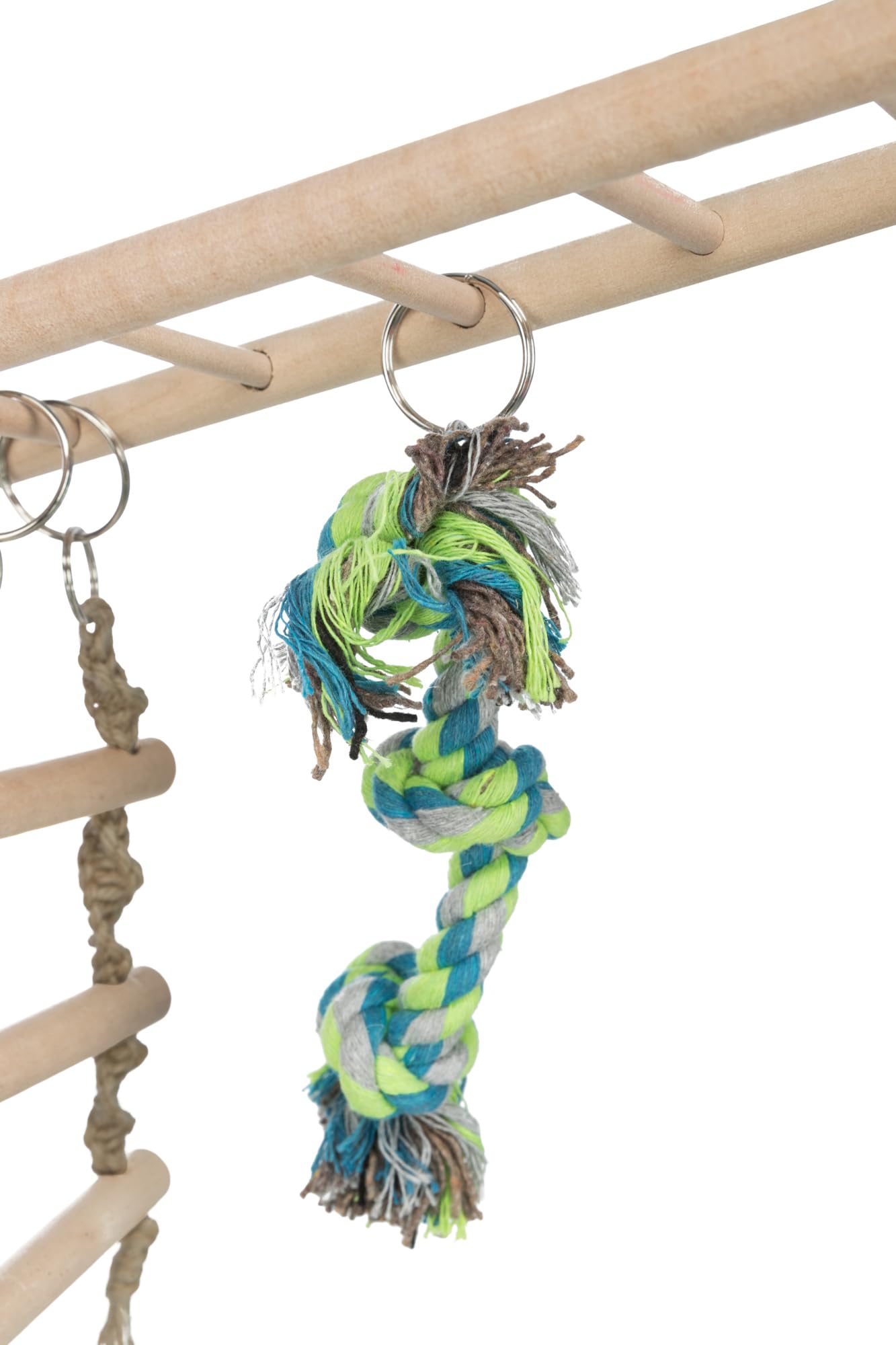 Trixie Small Animal Suspension Bridge, Hanging Cage Accessory, Climbing Toy With Ladder, Rope, And Ring, Ideal For Rats, Ferrets