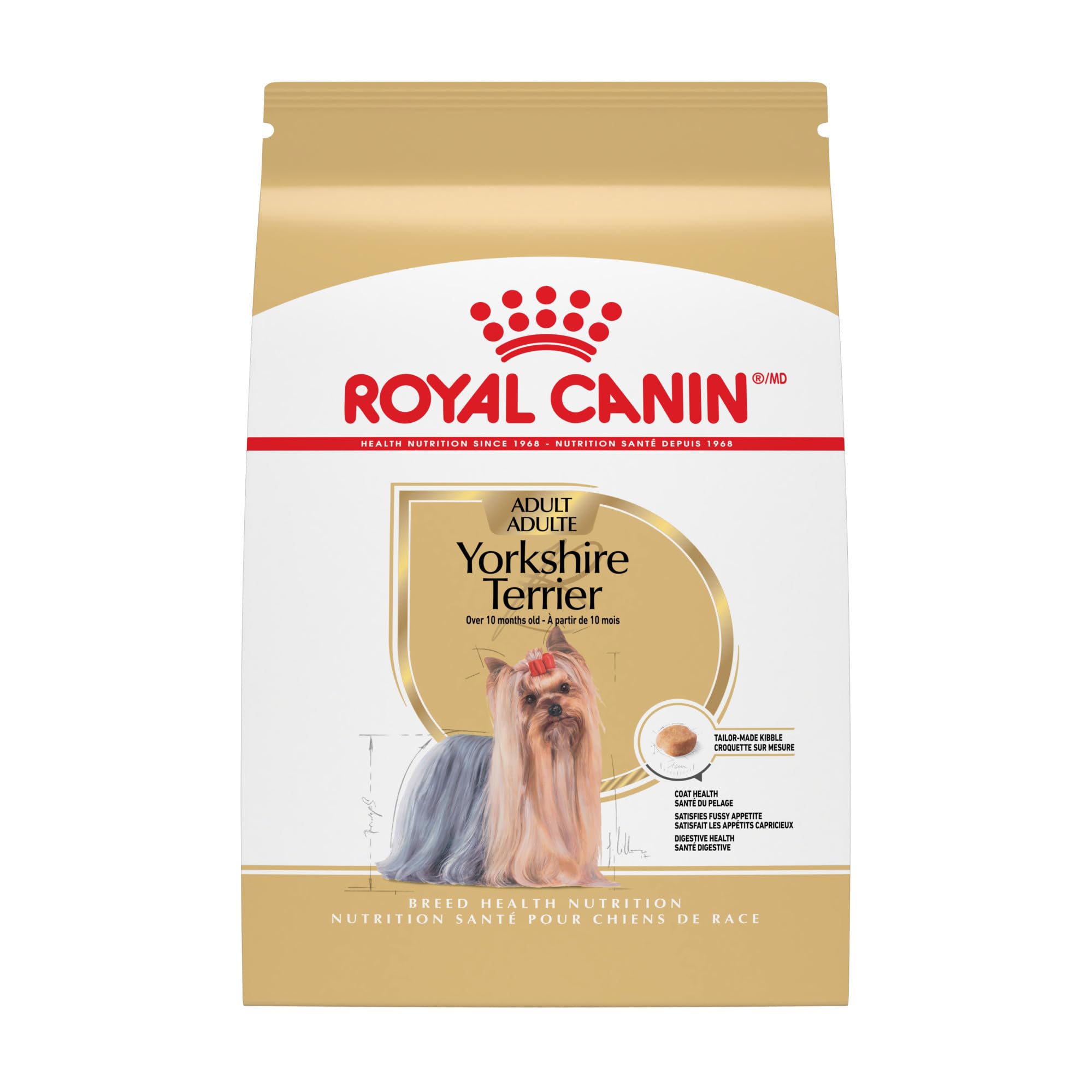 Royal Canin Breed Health Nutrition Yorkshire Terrier Adult Dry Dog Food, 30 lb Bag