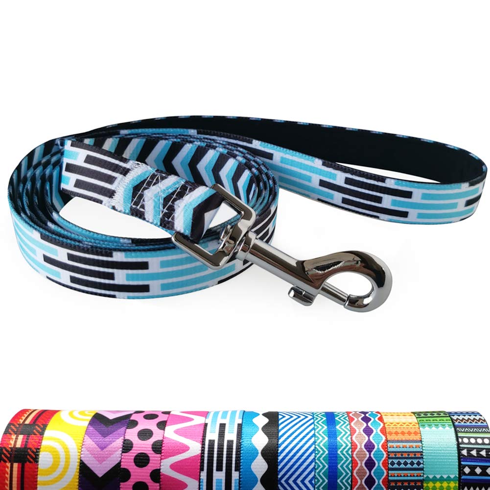 Maypaw Printing Floral Pattern Dog Leash, 6Ft Strong Nylon Dog Lead Colorful Pet Leash For Small Medium Dogs Walking Playing