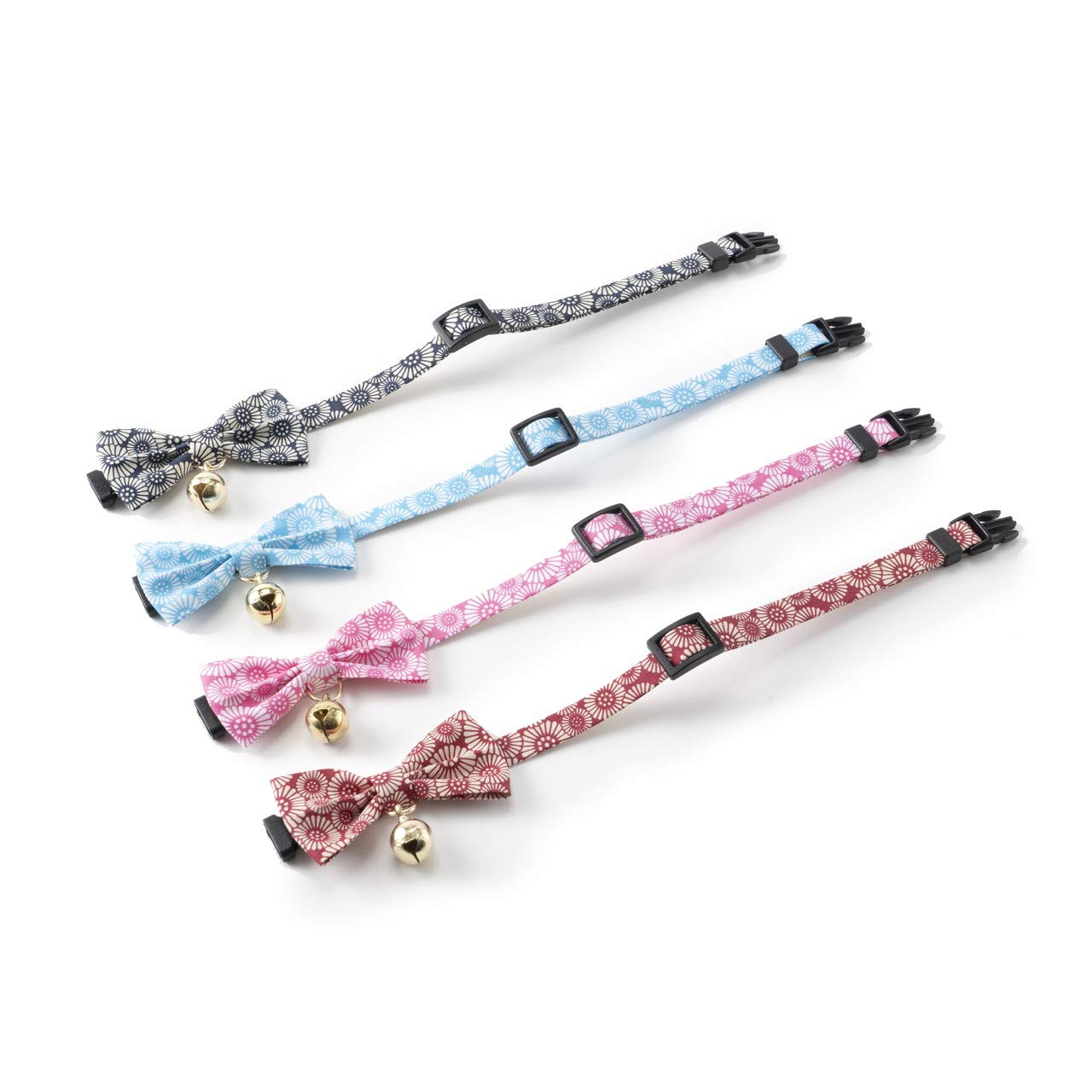 Necoichi Kiku Ribbon Bow Tie Cat Collar (Red)