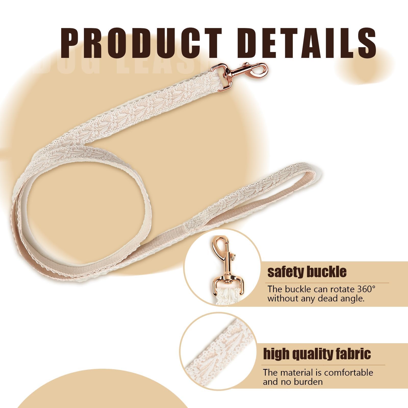 Hqrea Dog Harness Leash Set Cute Soft No Pull Dog Harness With Comfortable Padded Handle For Dogs Easy Walking,L