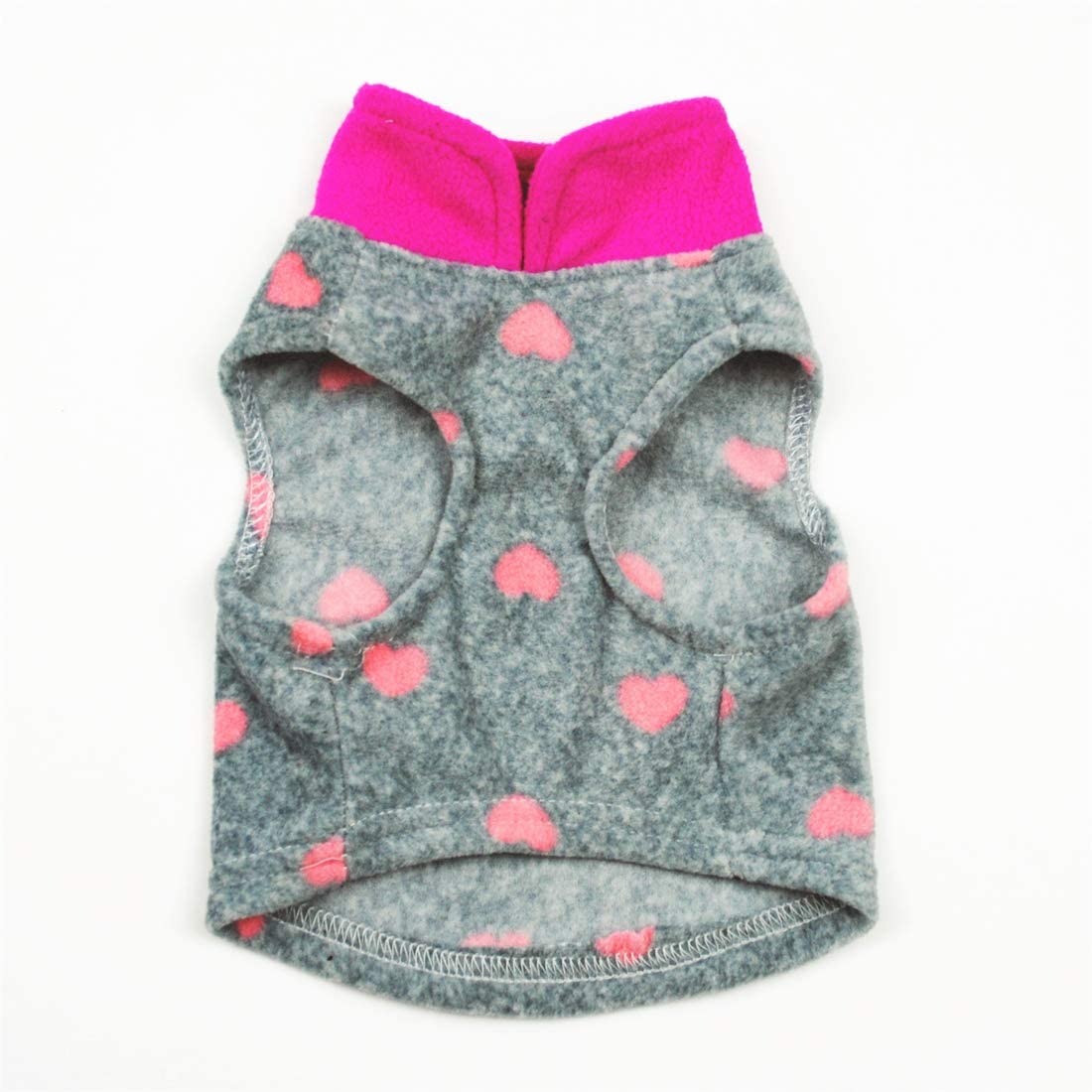 Pixriy Dog Sweater, Soft Fleece Vest With Leash Ring Pullover Jacket Winter Pet Dog Clothes For Puppy Small Dog Cat Teddy Chihuahua Yorkshire For Christmas (3Xl, Grey Heart)