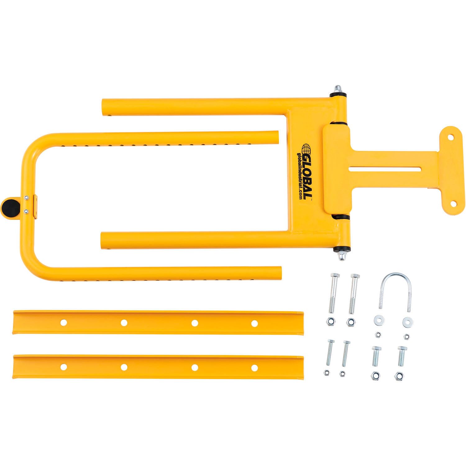 Global Industrial Adjustable Spring-Loaded Safety Swing Gate, 24 to 40 W Opening, Self-Closing Safety Gate, Powder Coated High-V