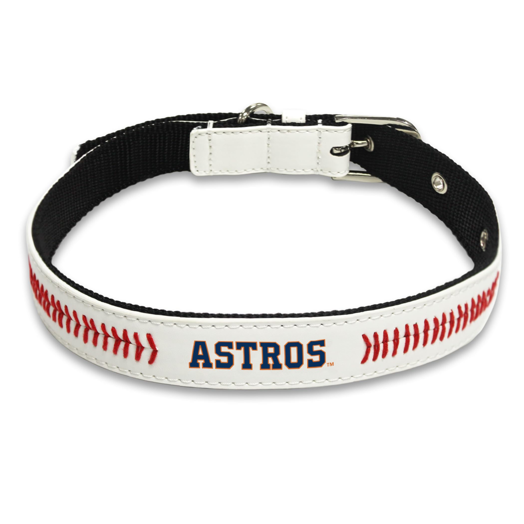 Mlb Dog Collar Houston Astros New Signature Pro Pvc-Leather Premium Pet Collars Extra Tough & Durable! Super Stylish! Size: Smal